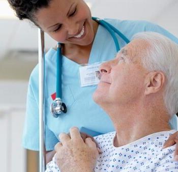 a nurse holding a patient